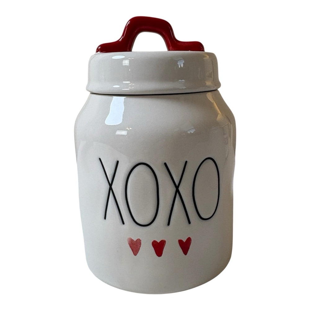 Rae Dunn 'XOXO' Canister Artisan Collection Magenta Valentine's Day